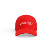 Casquette rouge écriture brodée | Cabardes